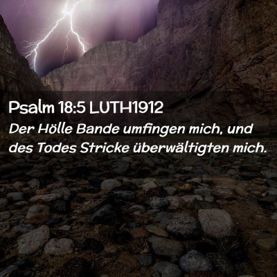 Picture 02 - Psalm 18:5 LUTH1912 - Der Hölle Bande umfingen mich, und des Todes - Bible Verse Picture