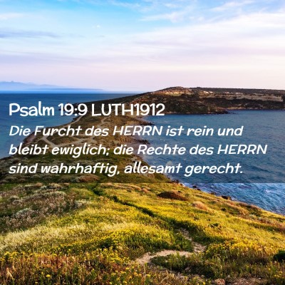 Picture 02 - Psalm 19:9 LUTH1912 - Die Furcht des HERRN ist rein und bleibt - Bible Verse Picture