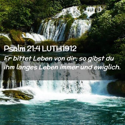 Picture 02 - Psalm 21:4 LUTH1912 - Er bittet Leben von dir; so gibst du ihm langes - Bible Verse Picture