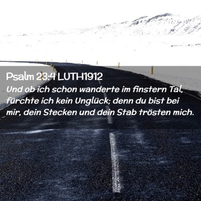 Picture 02 - Psalm 23:4 LUTH1912 - Und ob ich schon wanderte im finstern Tal, - Bible Verse Picture