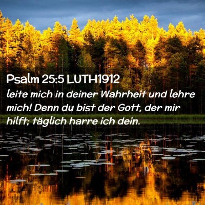 Picture 02 - Psalm 25:5 LUTH1912 - leite mich in deiner Wahrheit und lehre mich! - Bible Verse Picture