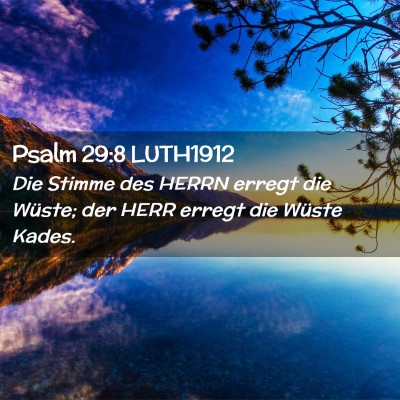 Picture 02 - Psalm 29:8 LUTH1912 - Die Stimme des HERRN erregt die Wüste; der HERR - Bible Verse Picture