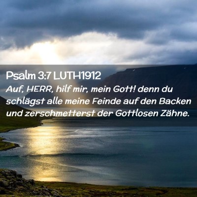 Picture 02 - Psalm 3:7 LUTH1912 - Auf, HERR, hilf mir, mein Gott! denn du schlägst - Bible Verse Picture