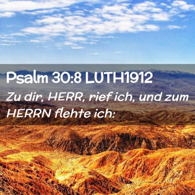 Picture 02 - Psalm 30:8 LUTH1912 - Zu dir, HERR, rief ich, und zum HERRN flehte - Bible Verse Picture