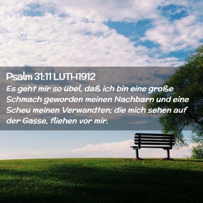 Picture 02 - Psalm 31:11 LUTH1912 - Es geht mir so übel, daß ich bin eine große - Bible Verse Picture