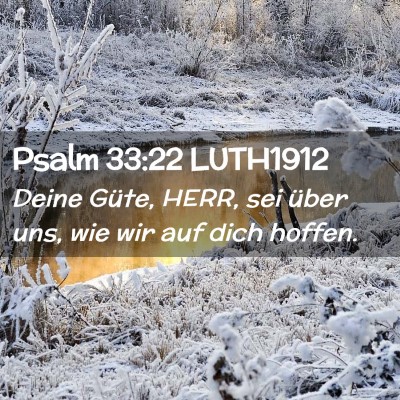 Picture 02 - Psalm 33:22 LUTH1912 - Deine Güte, HERR, sei über uns, wie wir auf - Bible Verse Picture