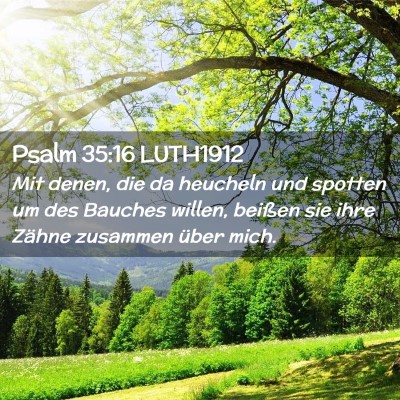 Picture 02 - Psalm 35:16 LUTH1912 - Mit denen, die da heucheln und spotten um des - Bible Verse Picture
