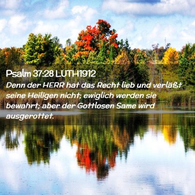 Picture 02 - Psalm 37:28 LUTH1912 - Denn der HERR hat das Recht lieb und verläßt - Bible Verse Picture