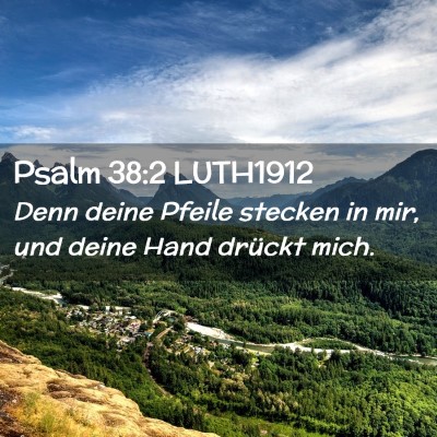Picture 02 - Psalm 38:2 LUTH1912 - Denn deine Pfeile stecken in mir, und deine Hand - Bible Verse Picture