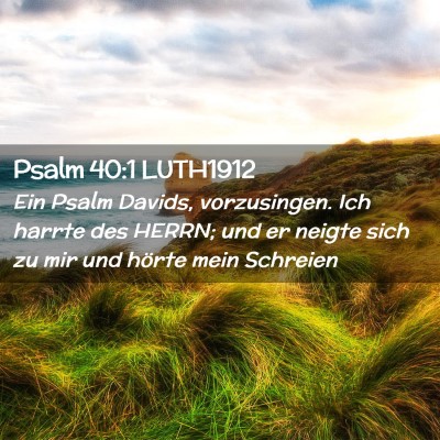 Picture 02 - Psalm 40:1 LUTH1912 - Ein Psalm Davids, vorzusingen. Ich harrte des - Bible Verse Picture