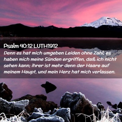 Picture 02 - Psalm 40:12 LUTH1912 - Denn es hat mich umgeben Leiden ohne Zahl; es - Bible Verse Picture