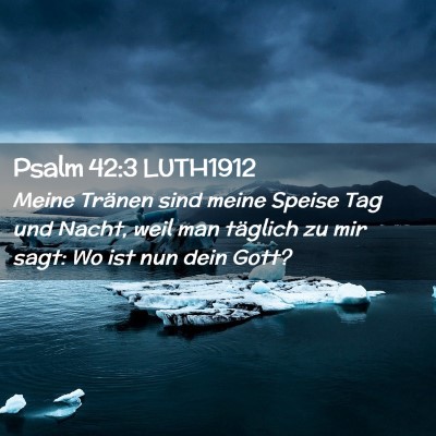 Picture 02 - Psalm 42:3 LUTH1912 - Meine Tränen sind meine Speise Tag und Nacht, - Bible Verse Picture
