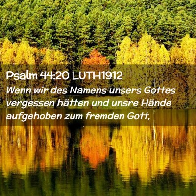 Picture 02 - Psalm 44:20 LUTH1912 - Wenn wir des Namens unsers Gottes vergessen - Bible Verse Picture