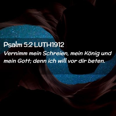 Picture 02 - Psalm 5:2 LUTH1912 - Vernimm mein Schreien, mein König und mein Gott; - Bible Verse Picture