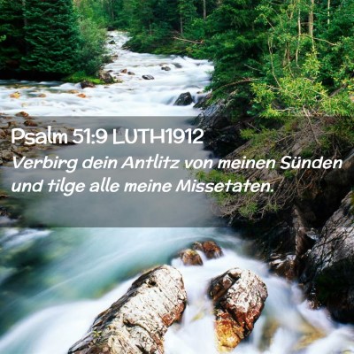 Picture 02 - Psalm 51:9 LUTH1912 - Verbirg dein Antlitz von meinen Sünden und tilge - Bible Verse Picture