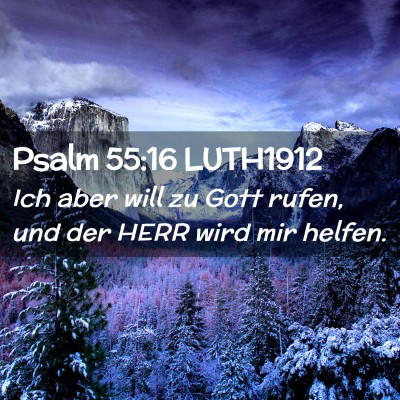 Picture 02 - Psalm 55:16 LUTH1912 - Ich aber will zu Gott rufen, und der HERR wird - Bible Verse Picture