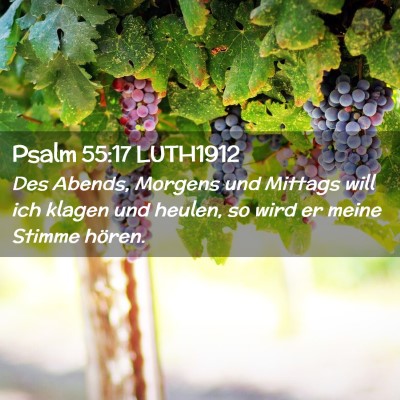Picture 02 - Psalm 55:17 LUTH1912 - Des Abends, Morgens und Mittags will ich klagen - Bible Verse Picture