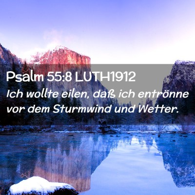 Picture 02 - Psalm 55:8 LUTH1912 - Ich wollte eilen, daß ich entrönne vor dem - Bible Verse Picture