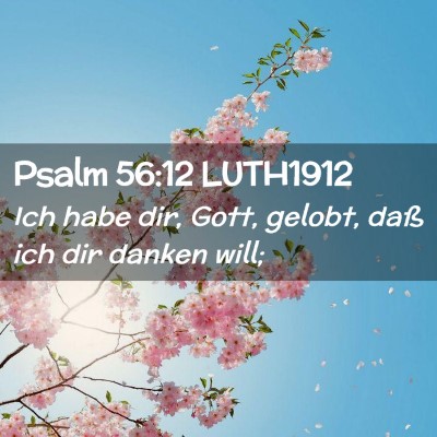 Picture 02 - Psalm 56:12 LUTH1912 - Ich habe dir, Gott, gelobt, daß ich dir danken - Bible Verse Picture