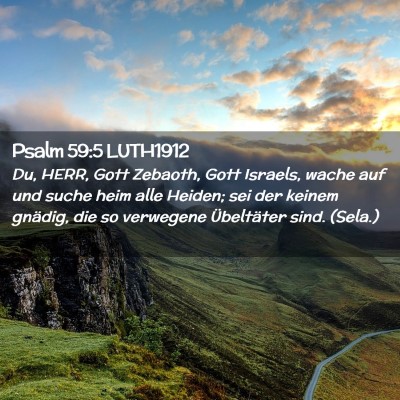 Picture 02 - Psalm 59:5 LUTH1912 - Du, HERR, Gott Zebaoth, Gott Israels, wache auf - Bible Verse Picture