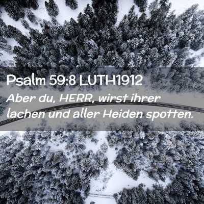 Picture 02 - Psalm 59:8 LUTH1912 - Aber du, HERR, wirst ihrer lachen und aller - Bible Verse Picture
