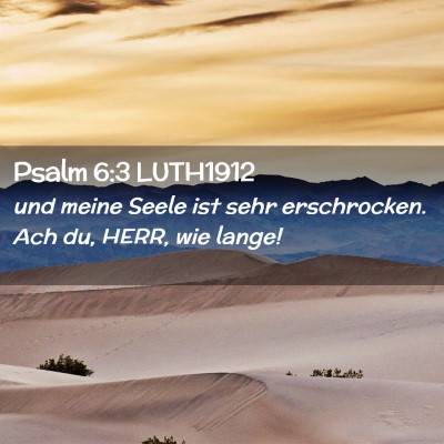 Picture 02 - Psalm 6:3 LUTH1912 - und meine Seele ist sehr erschrocken. Ach du, - Bible Verse Picture
