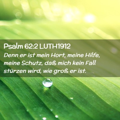 Picture 02 - Psalm 62:2 LUTH1912 - Denn er ist mein Hort, meine Hilfe, meine Schutz, - Bible Verse Picture