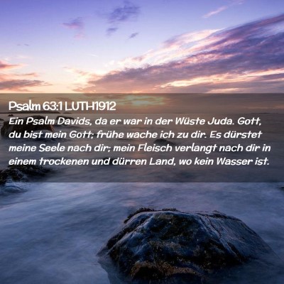 Picture 02 - Psalm 63:1 LUTH1912 - Ein Psalm Davids, da er war in der Wüste Juda. - Bible Verse Picture