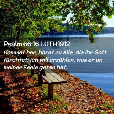 Picture 02 - Psalm 66:16 LUTH1912 - Kommet her, höret zu alle, die ihr Gott - Bible Verse Picture