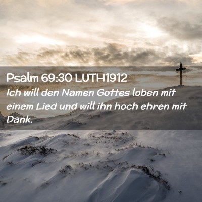 Picture 02 - Psalm 69:30 LUTH1912 - Ich will den Namen Gottes loben mit einem Lied - Bible Verse Picture