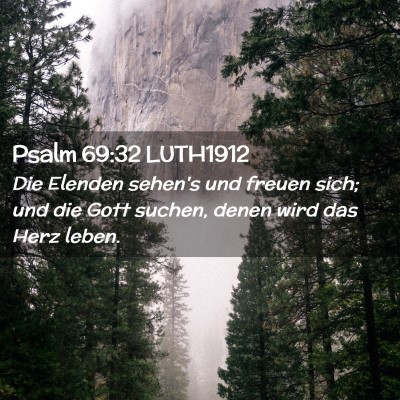 Picture 02 - Psalm 69:32 LUTH1912 - Die Elenden sehen's und freuen sich; und die Gott - Bible Verse Picture