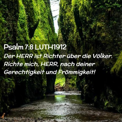 Picture 02 - Psalm 7:8 LUTH1912 - Der HERR ist Richter über die Völker. Richte - Bible Verse Picture