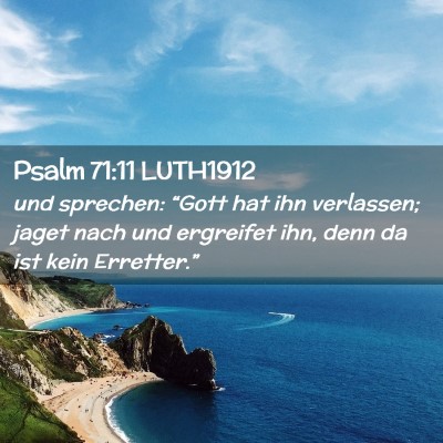 Picture 02 - Psalm 71:11 LUTH1912 - und sprechen: “Gott hat ihn verlassen; jaget - Bible Verse Picture