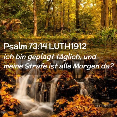 Picture 02 - Psalm 73:14 LUTH1912 - ich bin geplagt täglich, und meine Strafe ist - Bible Verse Picture