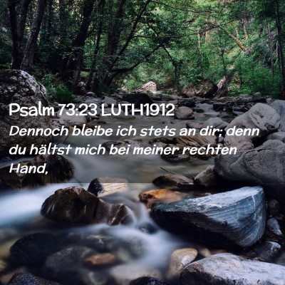 Picture 02 - Psalm 73:23 LUTH1912 - Dennoch bleibe ich stets an dir; denn du hältst - Bible Verse Picture