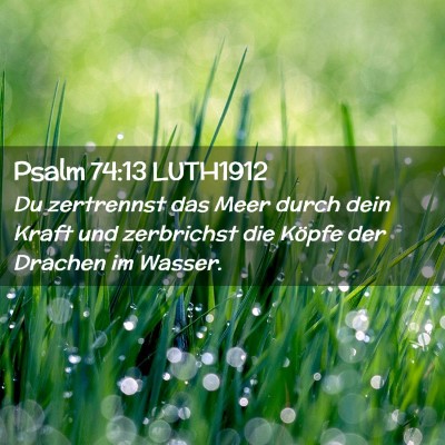 Picture 02 - Psalm 74:13 LUTH1912 - Du zertrennst das Meer durch dein Kraft und - Bible Verse Picture