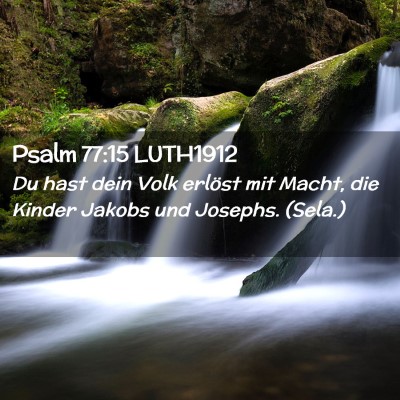 Picture 02 - Psalm 77:15 LUTH1912 - Du hast dein Volk erlöst mit Macht, die Kinder - Bible Verse Picture