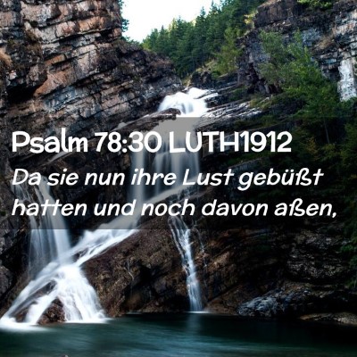Picture 02 - Psalm 78:30 LUTH1912 - Da sie nun ihre Lust gebüßt hatten und noch - Bible Verse Picture