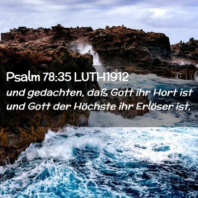 Picture 02 - Psalm 78:35 LUTH1912 - und gedachten, daß Gott ihr Hort ist und Gott - Bible Verse Picture