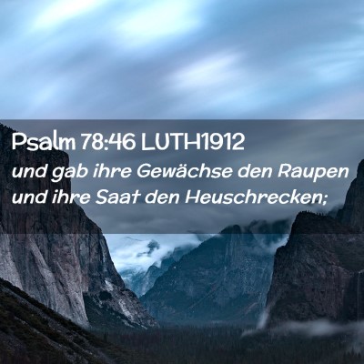 Picture 02 - Psalm 78:46 LUTH1912 - und gab ihre Gewächse den Raupen und ihre Saat - Bible Verse Picture