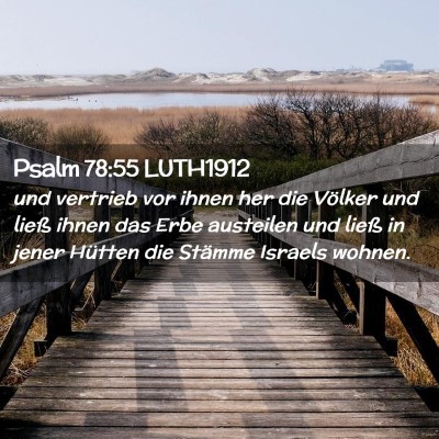 Picture 02 - Psalm 78:55 LUTH1912 - und vertrieb vor ihnen her die Völker und ließ - Bible Verse Picture