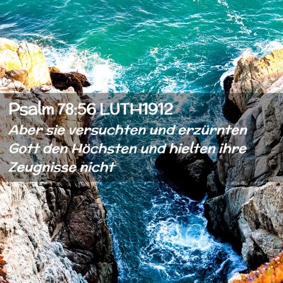 Picture 02 - Psalm 78:56 LUTH1912 - Aber sie versuchten und erzürnten Gott den - Bible Verse Picture