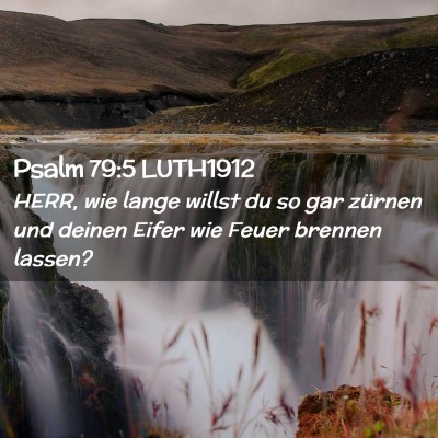 Picture 02 - Psalm 79:5 LUTH1912 - HERR, wie lange willst du so gar zürnen und - Bible Verse Picture