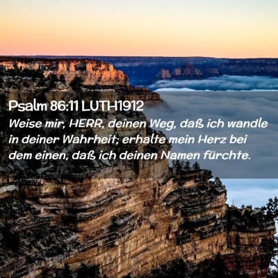 Picture 02 - Psalm 86:11 LUTH1912 - Weise mir, HERR, deinen Weg, daß ich wandle in - Bible Verse Picture