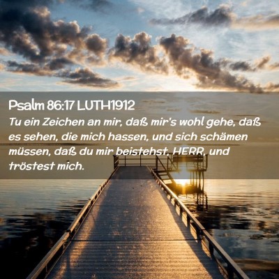 Picture 02 - Psalm 86:17 LUTH1912 - Tu ein Zeichen an mir, daß mir's wohl gehe, daß - Bible Verse Picture