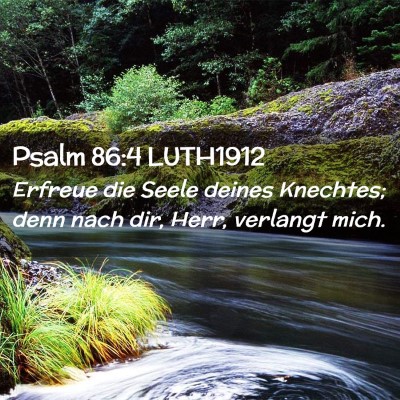 Picture 02 - Psalm 86:4 LUTH1912 - Erfreue die Seele deines Knechtes; denn nach dir, - Bible Verse Picture
