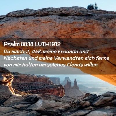 Picture 02 - Psalm 88:18 LUTH1912 - Du machst, daß meine Freunde und Nächsten und - Bible Verse Picture