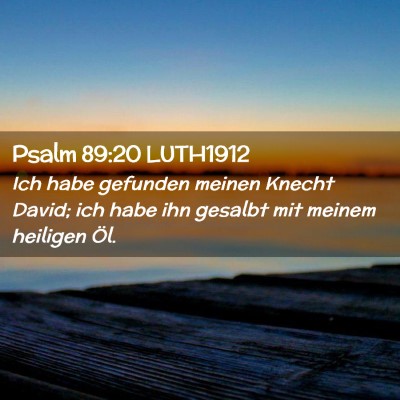 Picture 02 - Psalm 89:20 LUTH1912 - Ich habe gefunden meinen Knecht David; ich habe - Bible Verse Picture