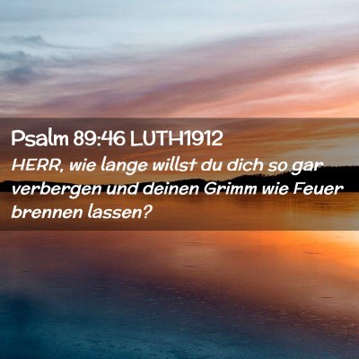 Picture 02 - Psalm 89:46 LUTH1912 - HERR, wie lange willst du dich so gar verbergen - Bible Verse Picture