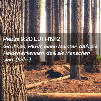 Picture 02 - Psalm 9:20 LUTH1912 - Gib ihnen, HERR, einen Meister, daß die Heiden - Bible Verse Picture